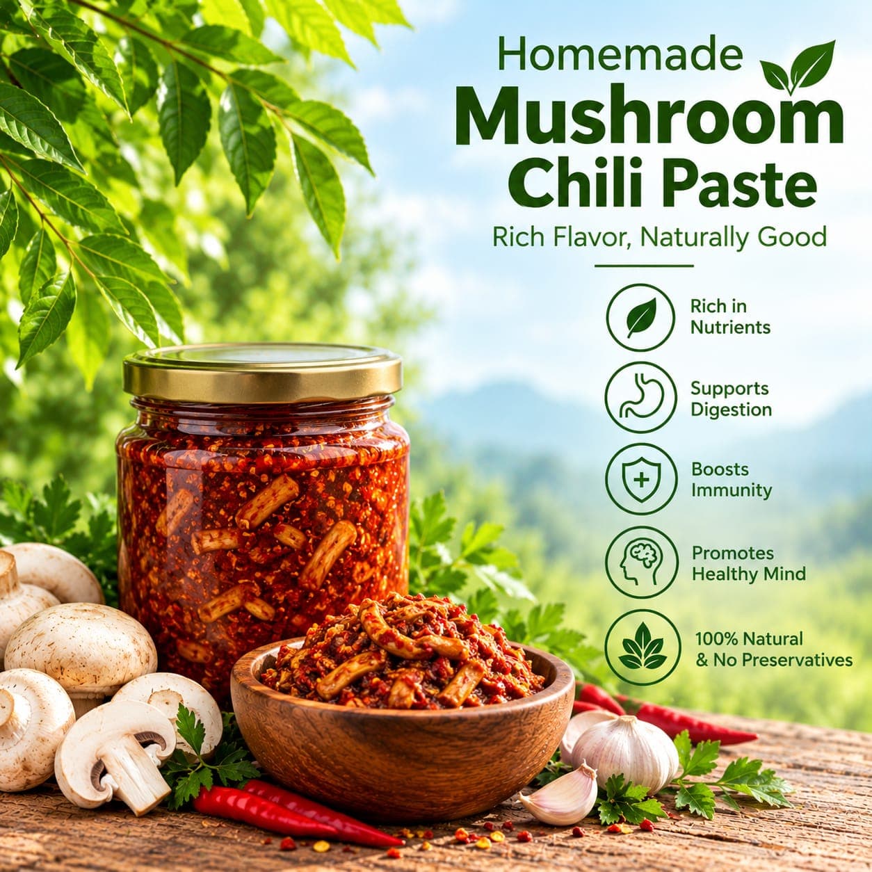 Mushroom Chilli Paste