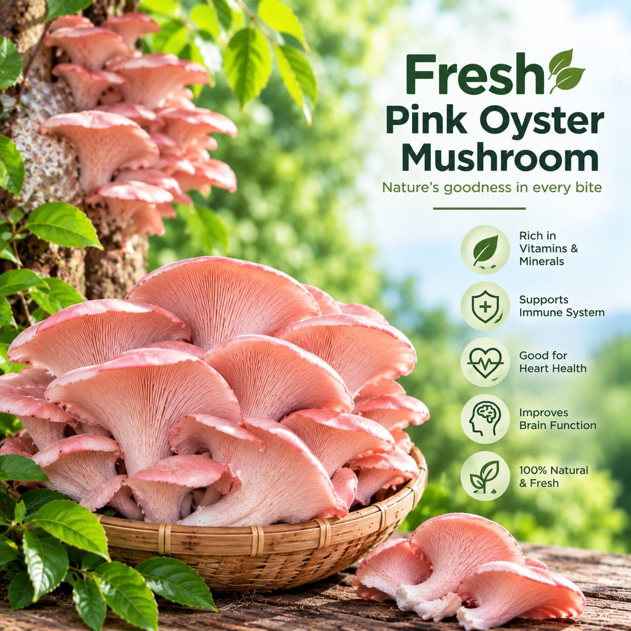 Pink Oyster Mushroom